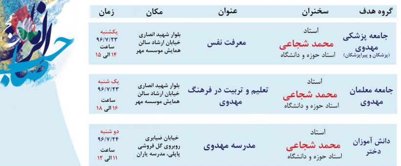 مباحث استاد محمد شجاعی در شهر رشت